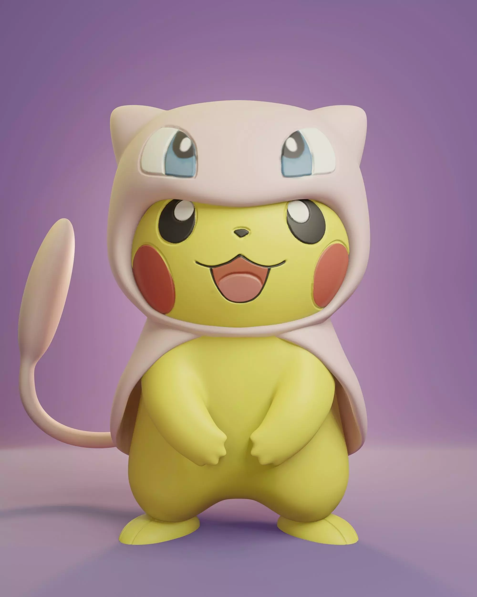 Pokemon - Pikachu Cosplay Mew Free 3D print model_0