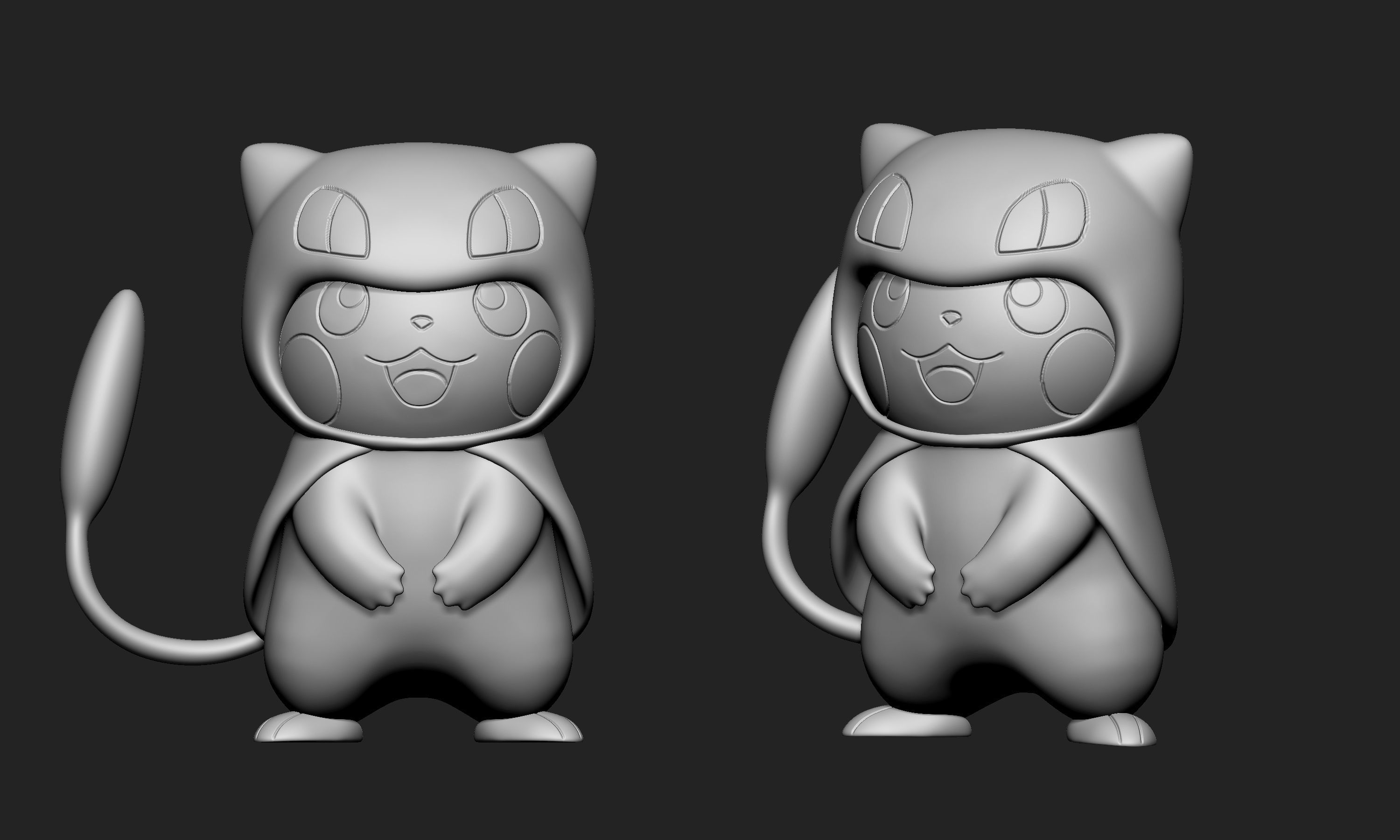 Pokemon - Pikachu Cosplay Mew Free 3D print model_5