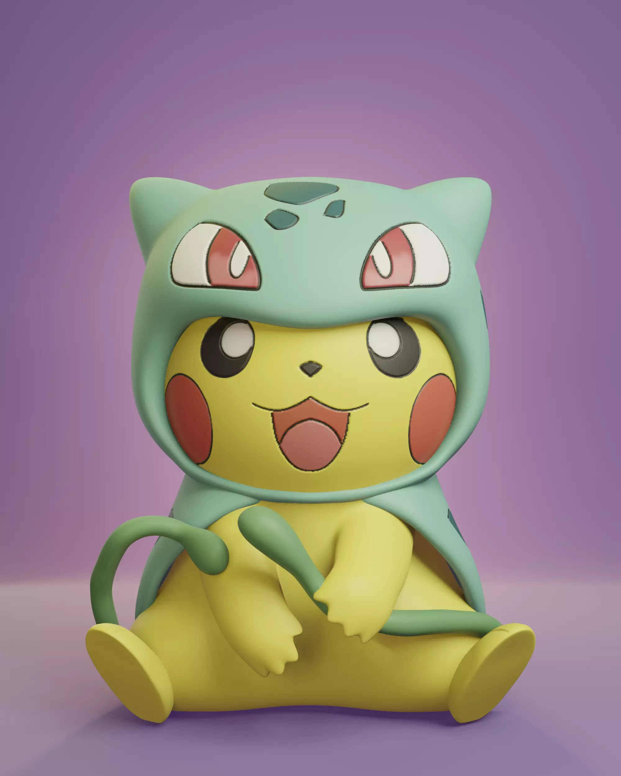 Pokemon - Pikachu Cosplay Bulba Free 3D print model_0