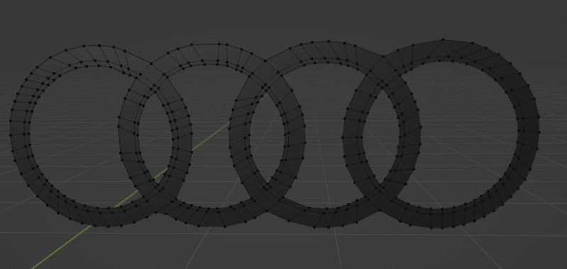 Audi 3D Logo Low-poly 3D model_11