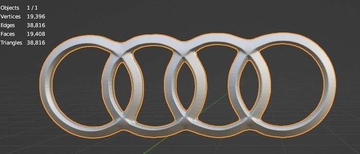 Audi 3D Logo Low-poly 3D model_10