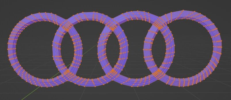 Audi 3D Logo Low-poly 3D model_18