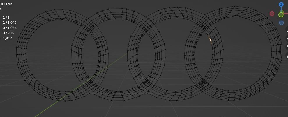 Audi 3D Logo Low-poly 3D model_17