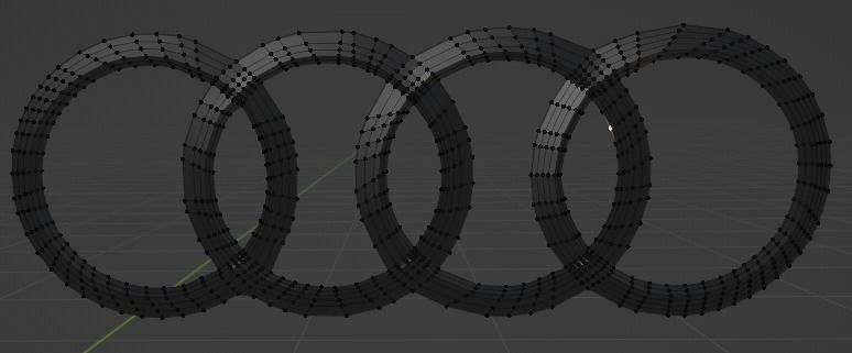 Audi 3D Logo Low-poly 3D model_14