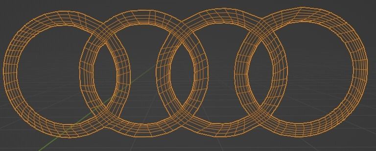 Audi 3D Logo Low-poly 3D model_16