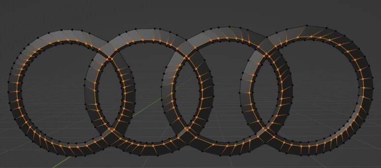 Audi 3D Logo Low-poly 3D model_13