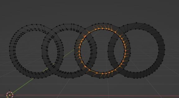 Audi 3D Logo Low-poly 3D model_8