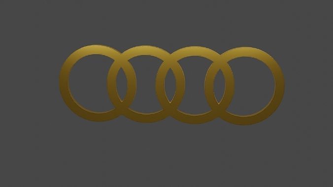 Audi 3D Logo Low-poly 3D model