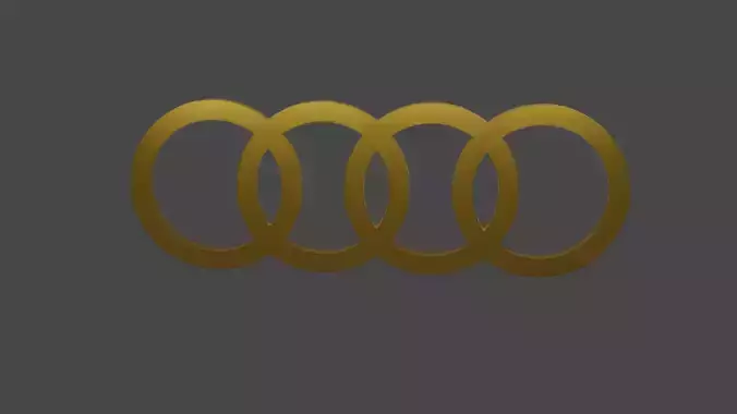 Audi 3D Logo Low-poly 3D model