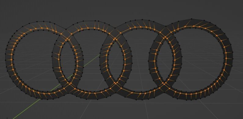 Audi 3D Logo Low-poly 3D model_12