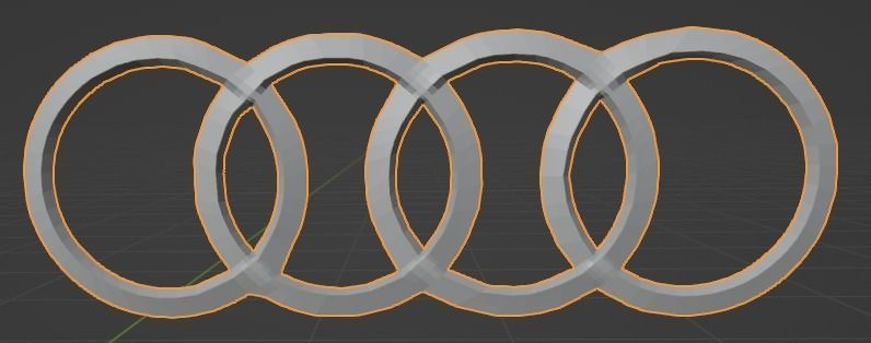 Audi 3D Logo Low-poly 3D model_15