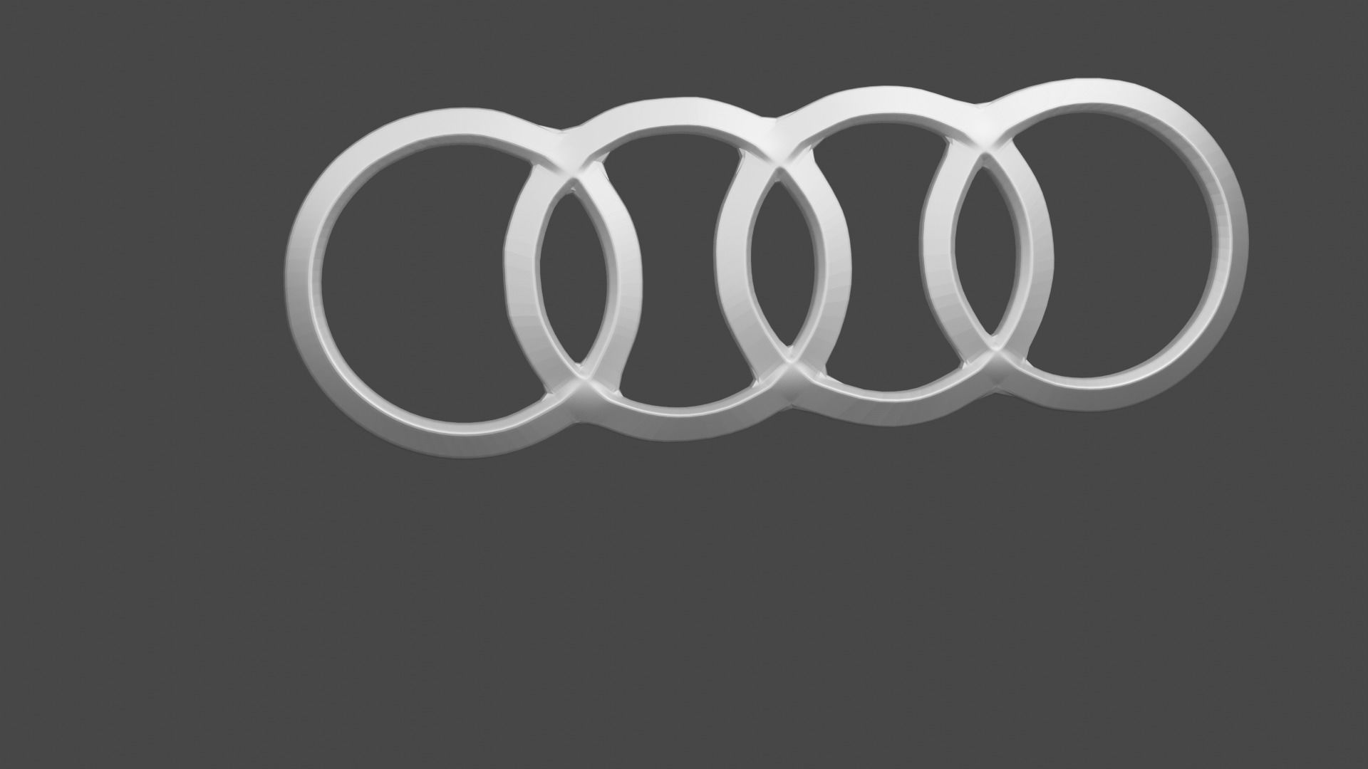 Audi 3D Logo Low-poly 3D model_1