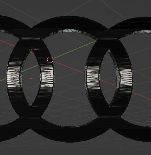 Audi 3D Logo Low-poly 3D model_7