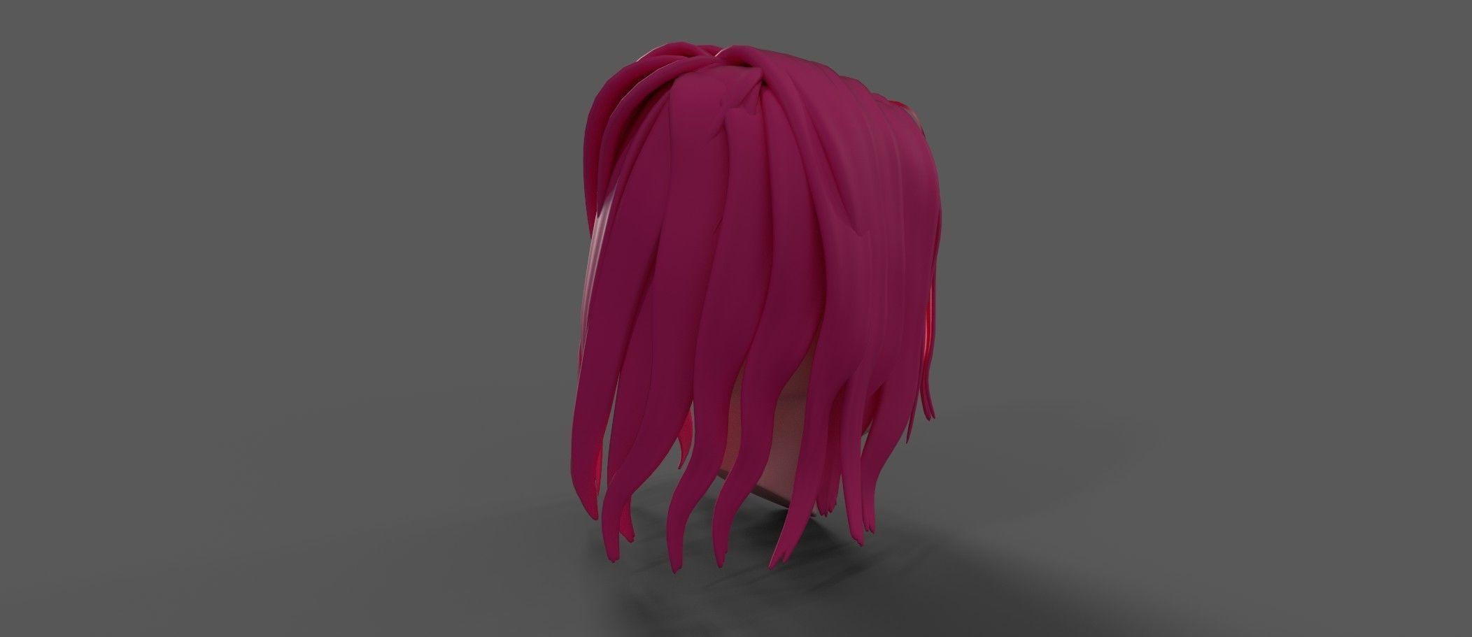 Anime manga Head 3D model Low-poly 3D model_14