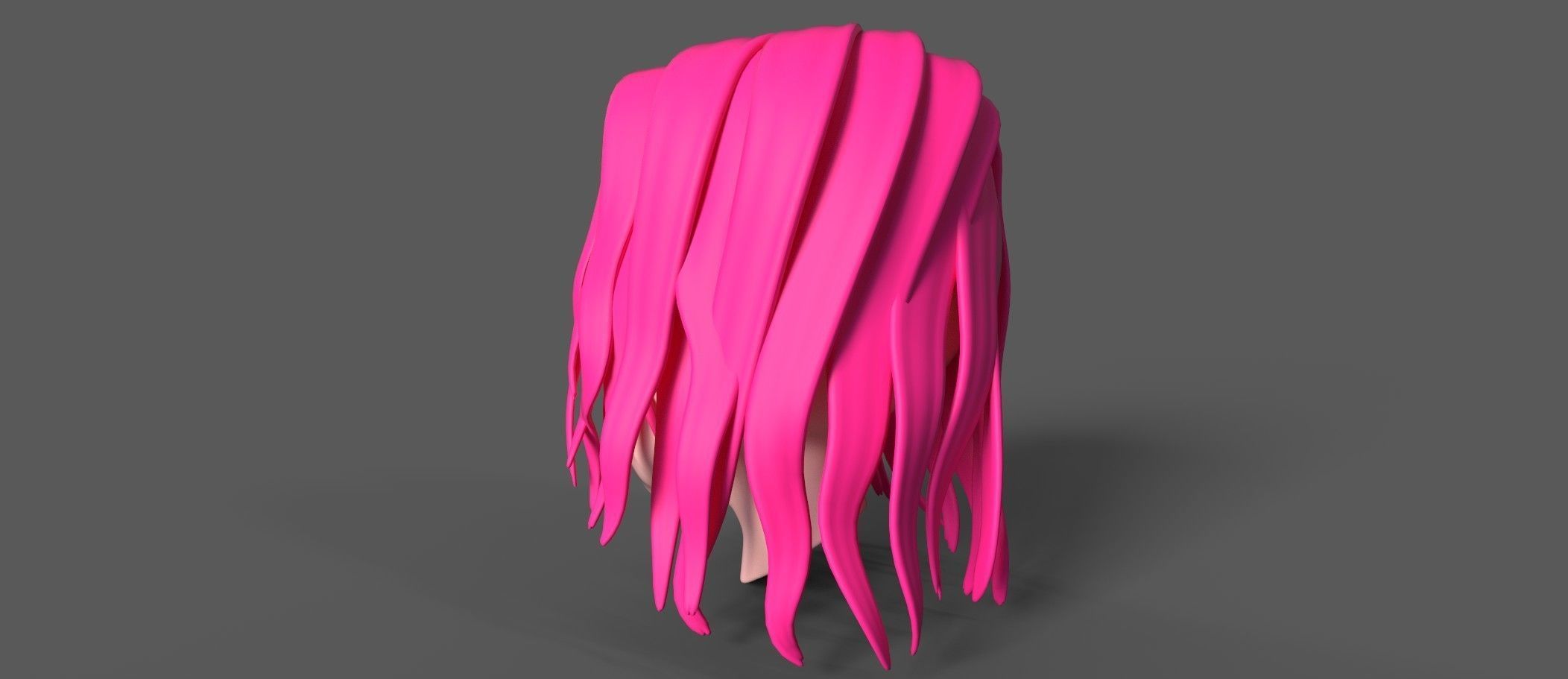 Anime manga Head 3D model Low-poly 3D model_12