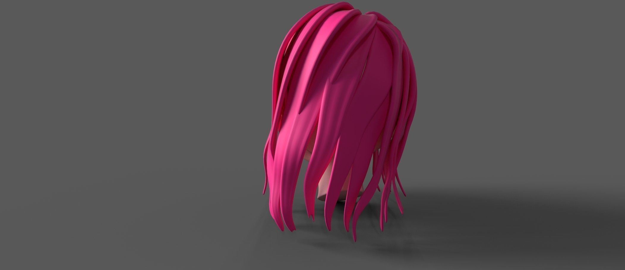 Anime manga Head 3D model Low-poly 3D model_13