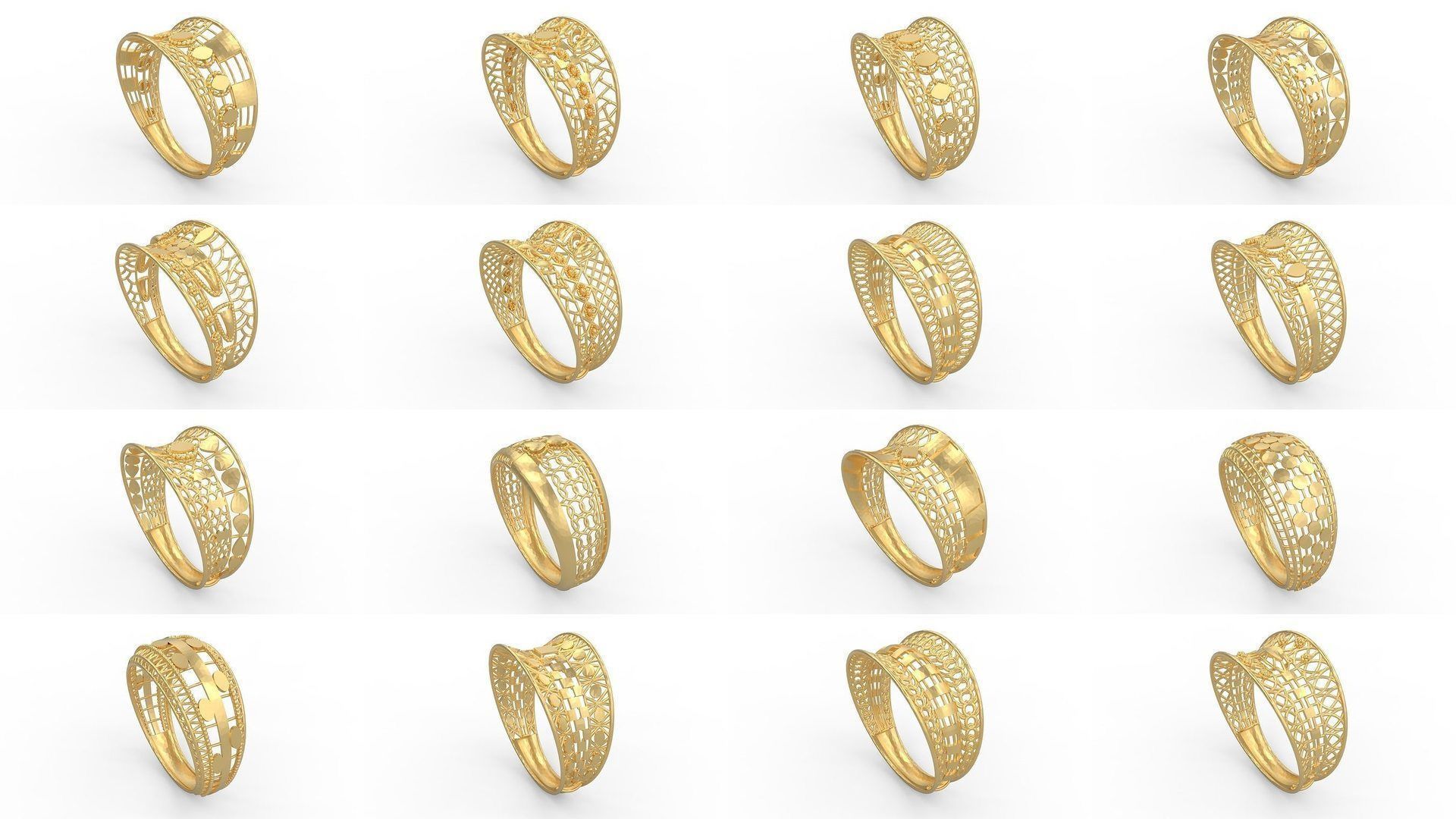 Set of 339 Ultra Vision Ring rings 3D Model Collection_30