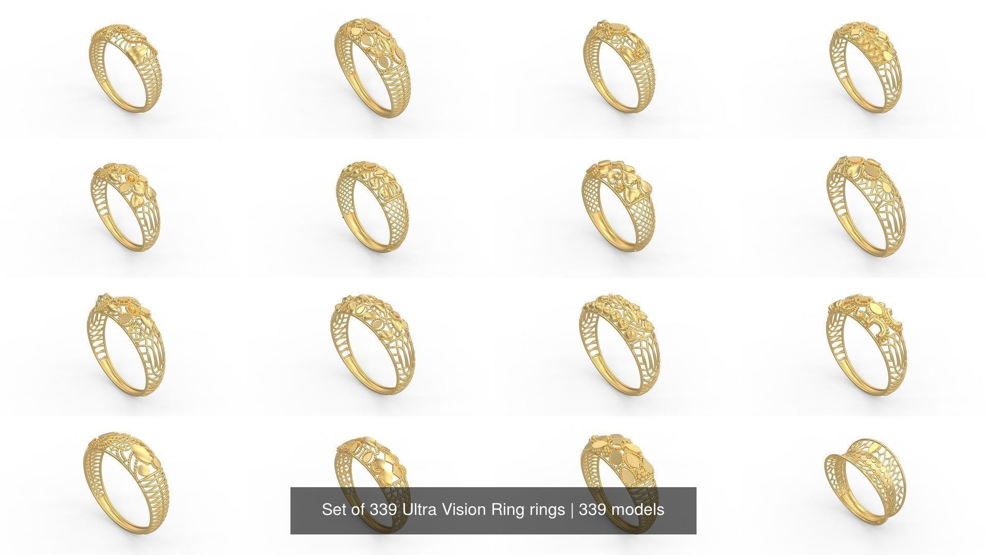 Set of 339 Ultra Vision Ring rings 3D Model Collection_41