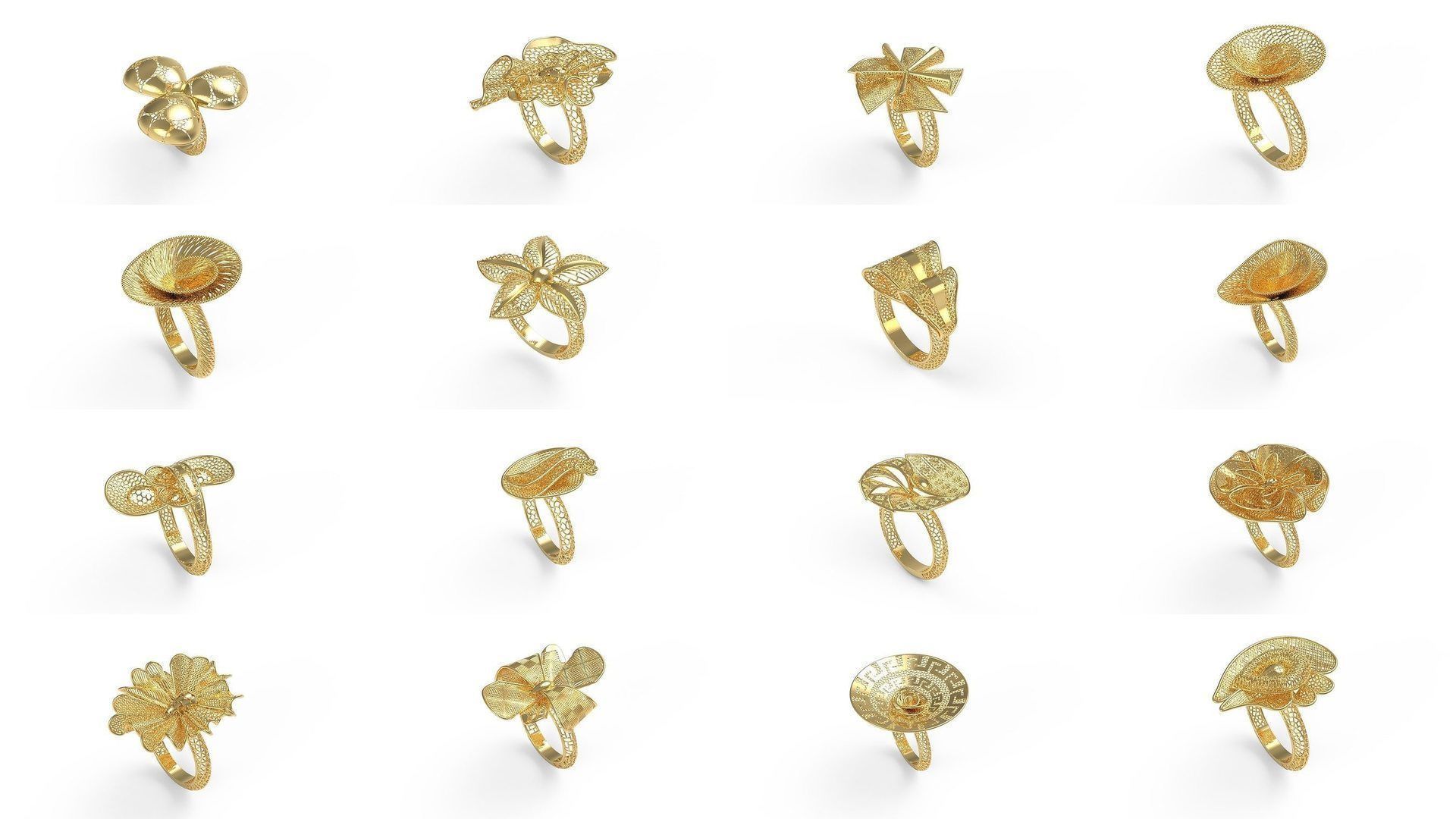 Set of 339 Ultra Vision Ring rings 3D Model Collection_22