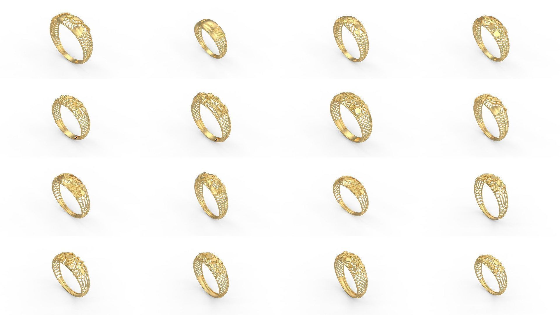 Set of 339 Ultra Vision Ring rings 3D Model Collection_10
