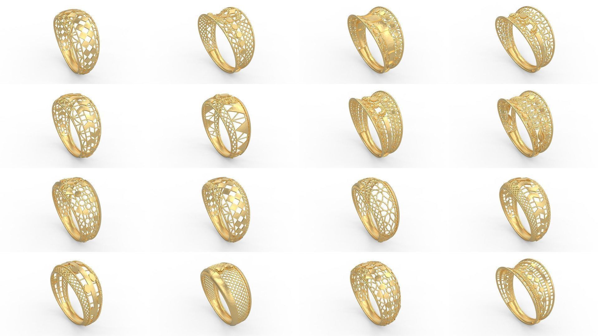 Set of 339 Ultra Vision Ring rings 3D Model Collection_47