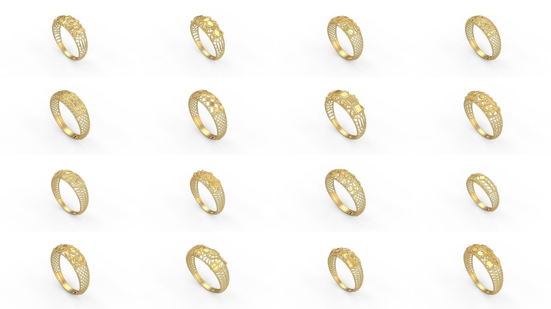 Set of 339 Ultra Vision Ring rings 3D Model Collection_14