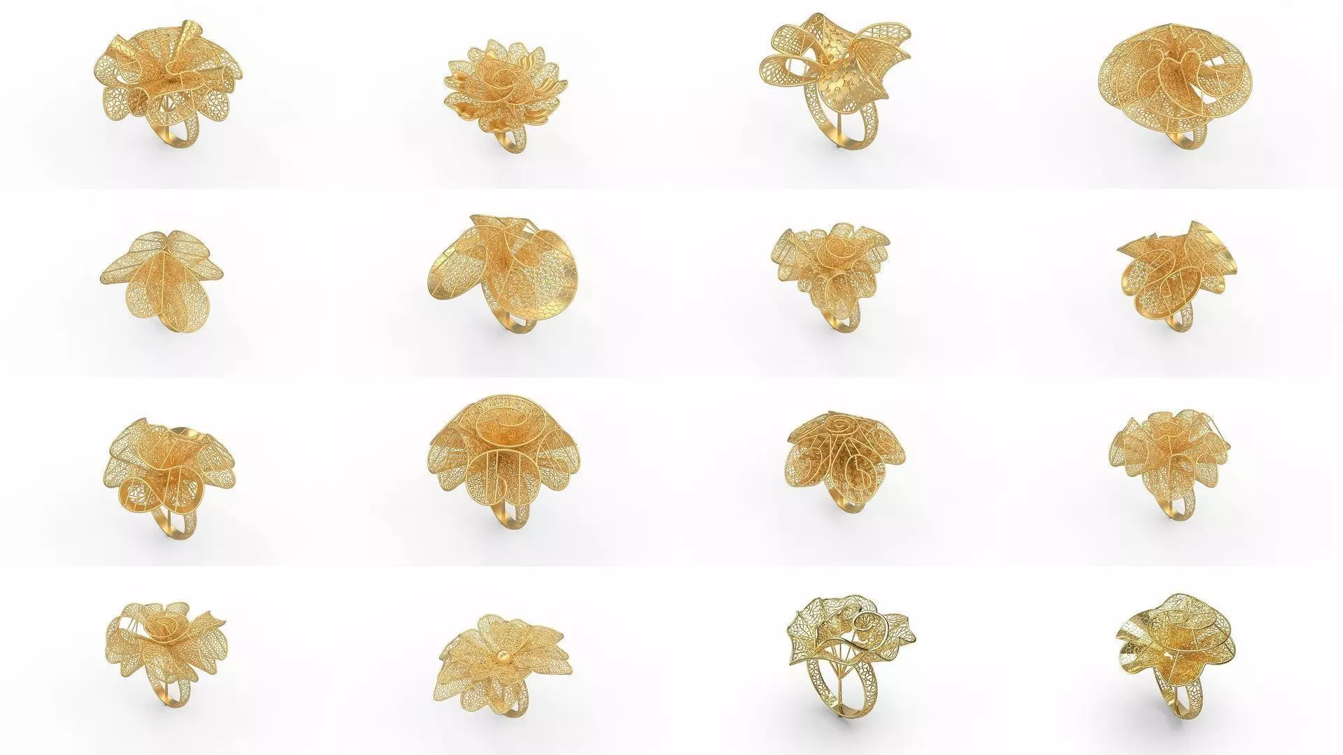 Set of 339 Ultra Vision Ring rings 3D Model Collection_0