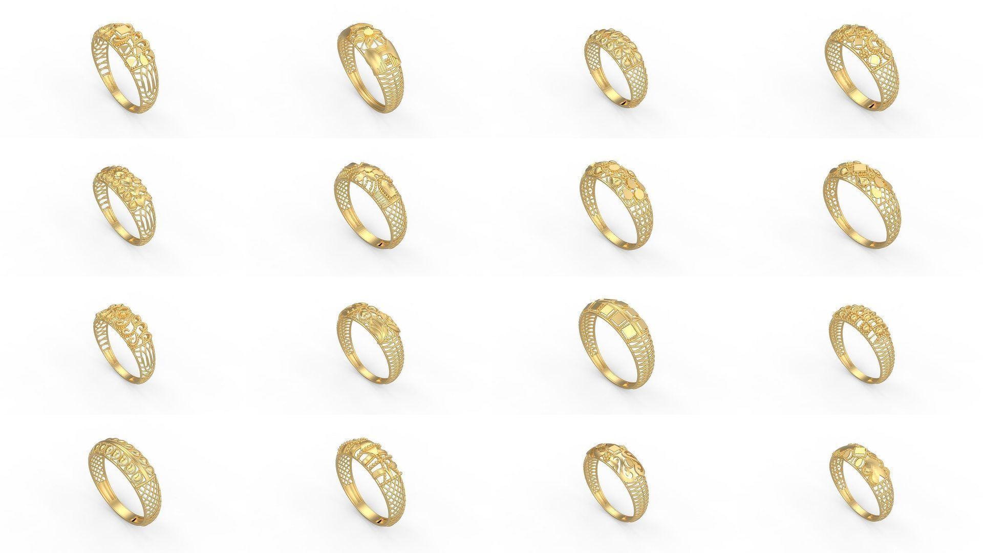 Set of 339 Ultra Vision Ring rings 3D Model Collection_6