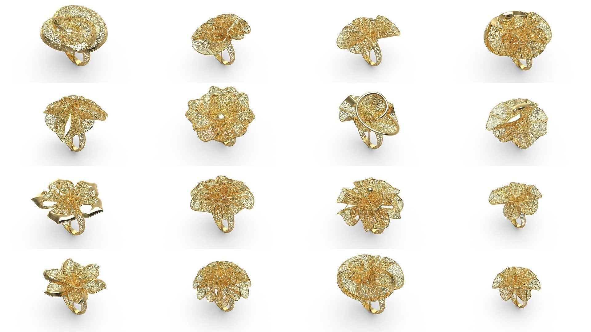 Set of 339 Ultra Vision Ring rings 3D Model Collection_12