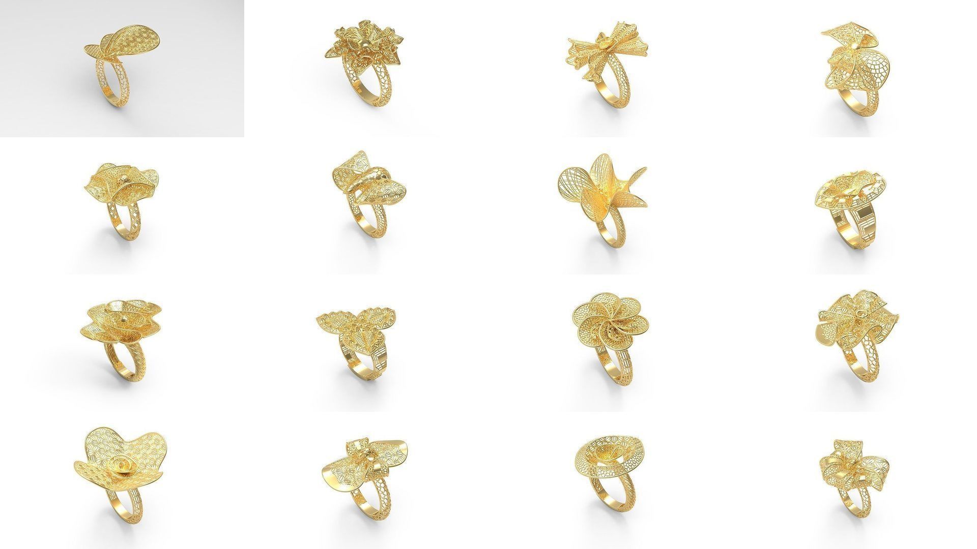 Set of 339 Ultra Vision Ring rings 3D Model Collection_33