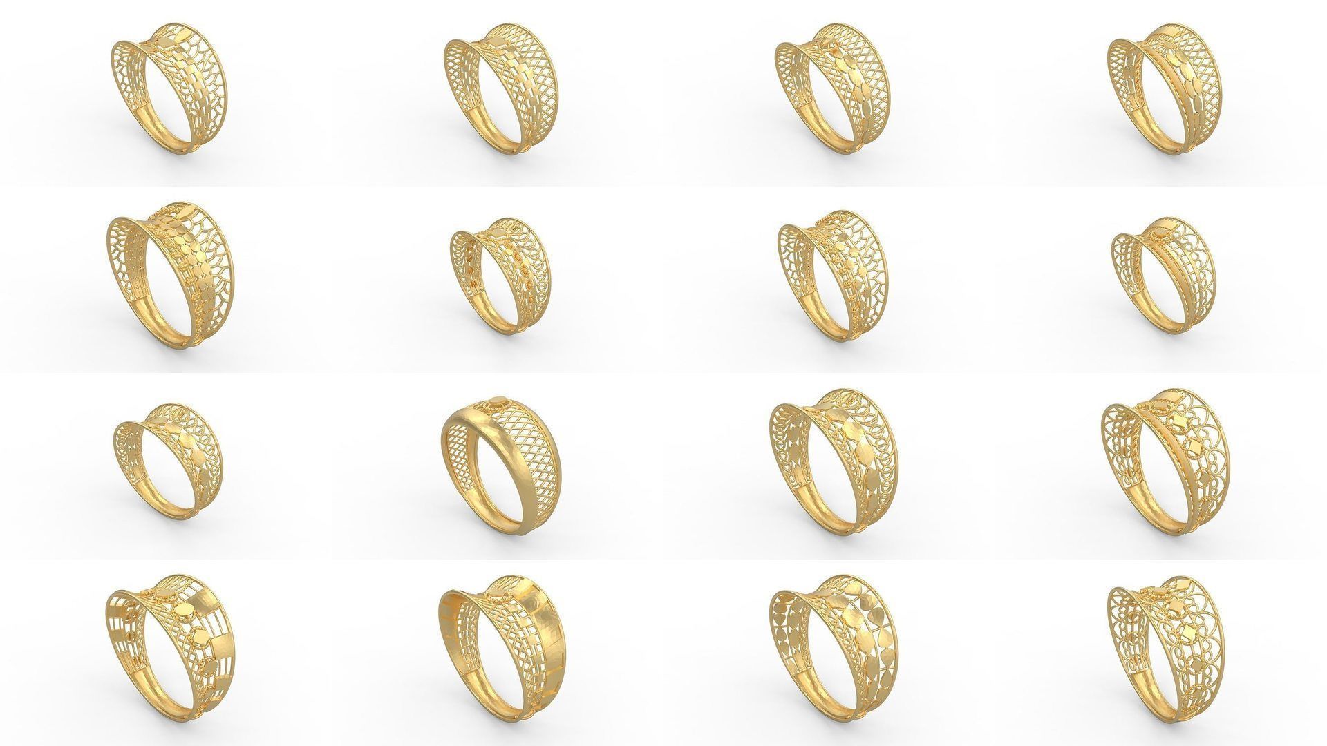 Set of 339 Ultra Vision Ring rings 3D Model Collection_42