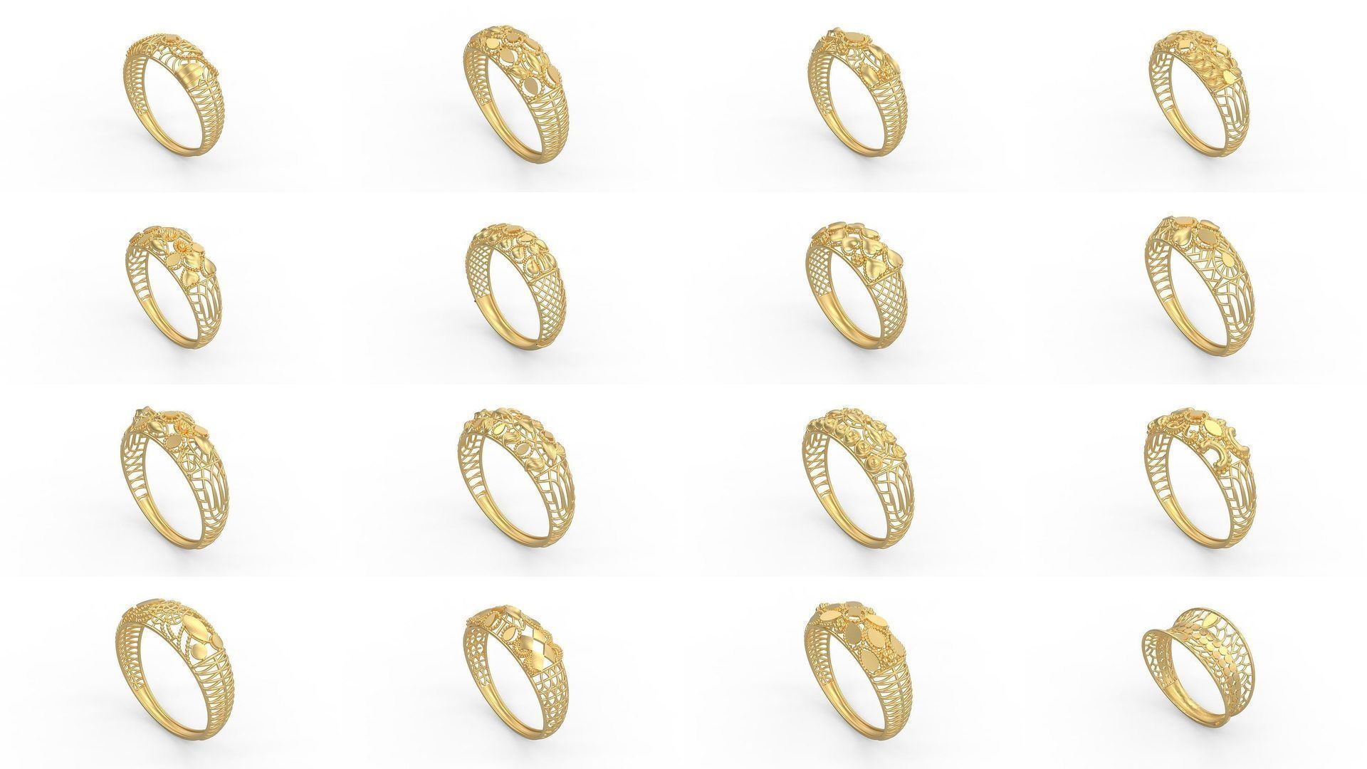 Set of 339 Ultra Vision Ring rings 3D Model Collection_24