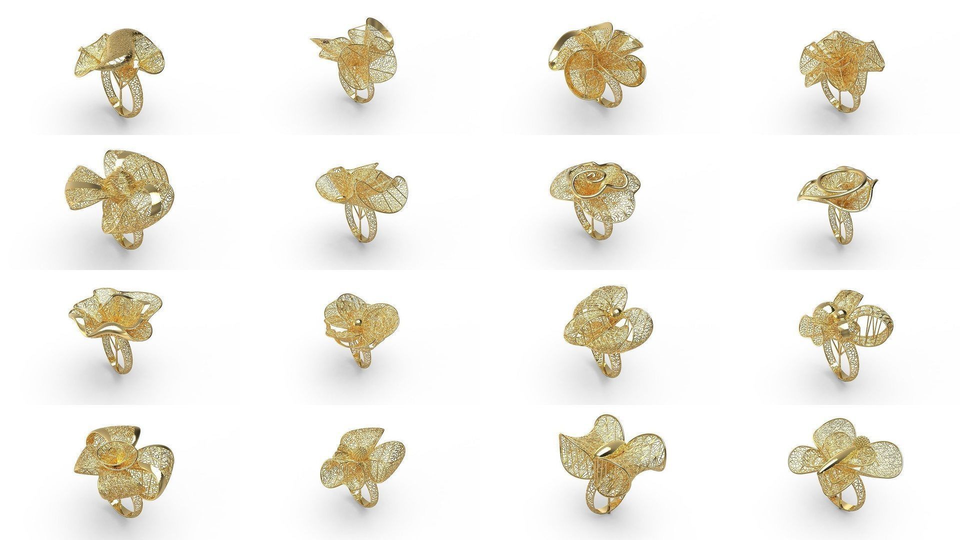 Set of 339 Ultra Vision Ring rings 3D Model Collection_4