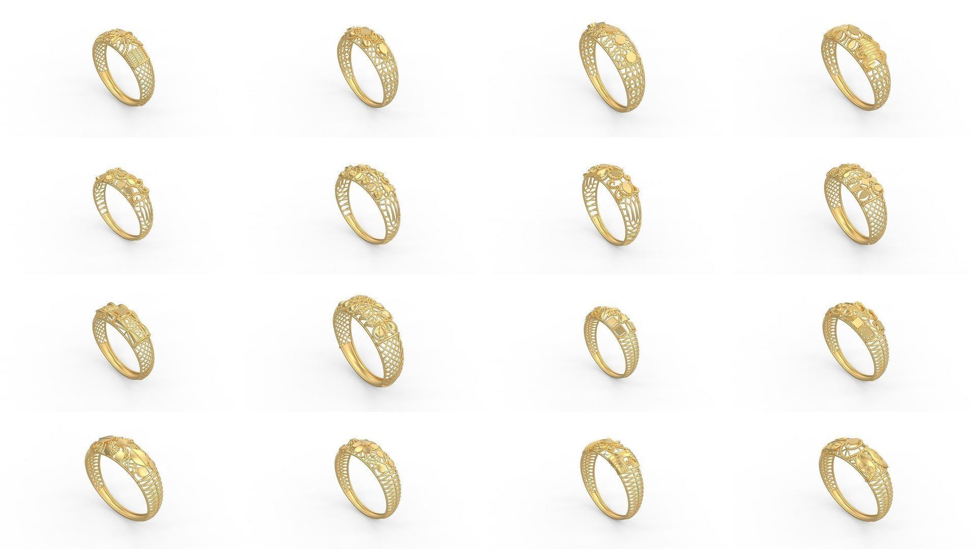 Set of 339 Ultra Vision Ring rings 3D Model Collection_18