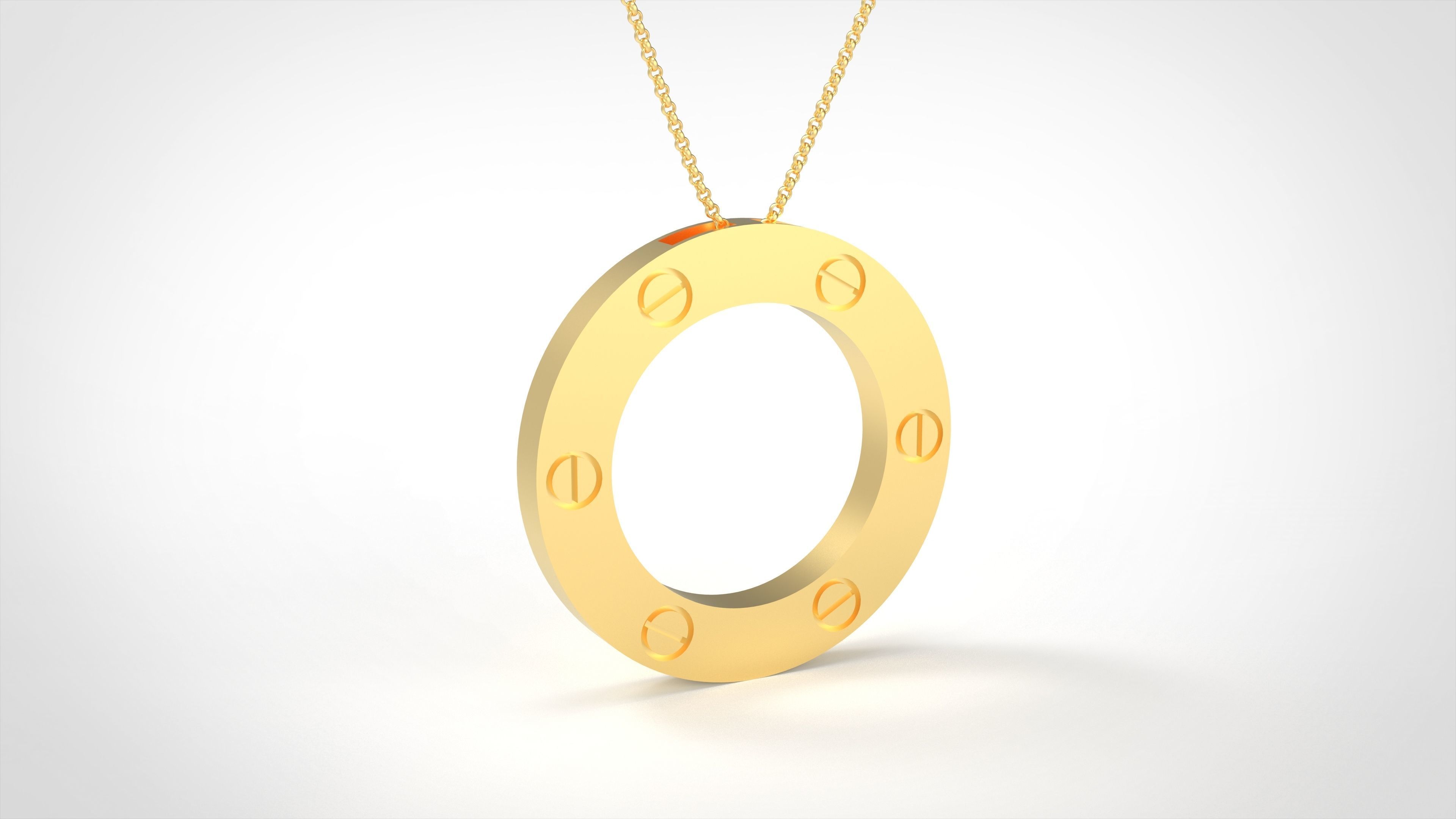 Model 96 Love Necklace 3D print model_6