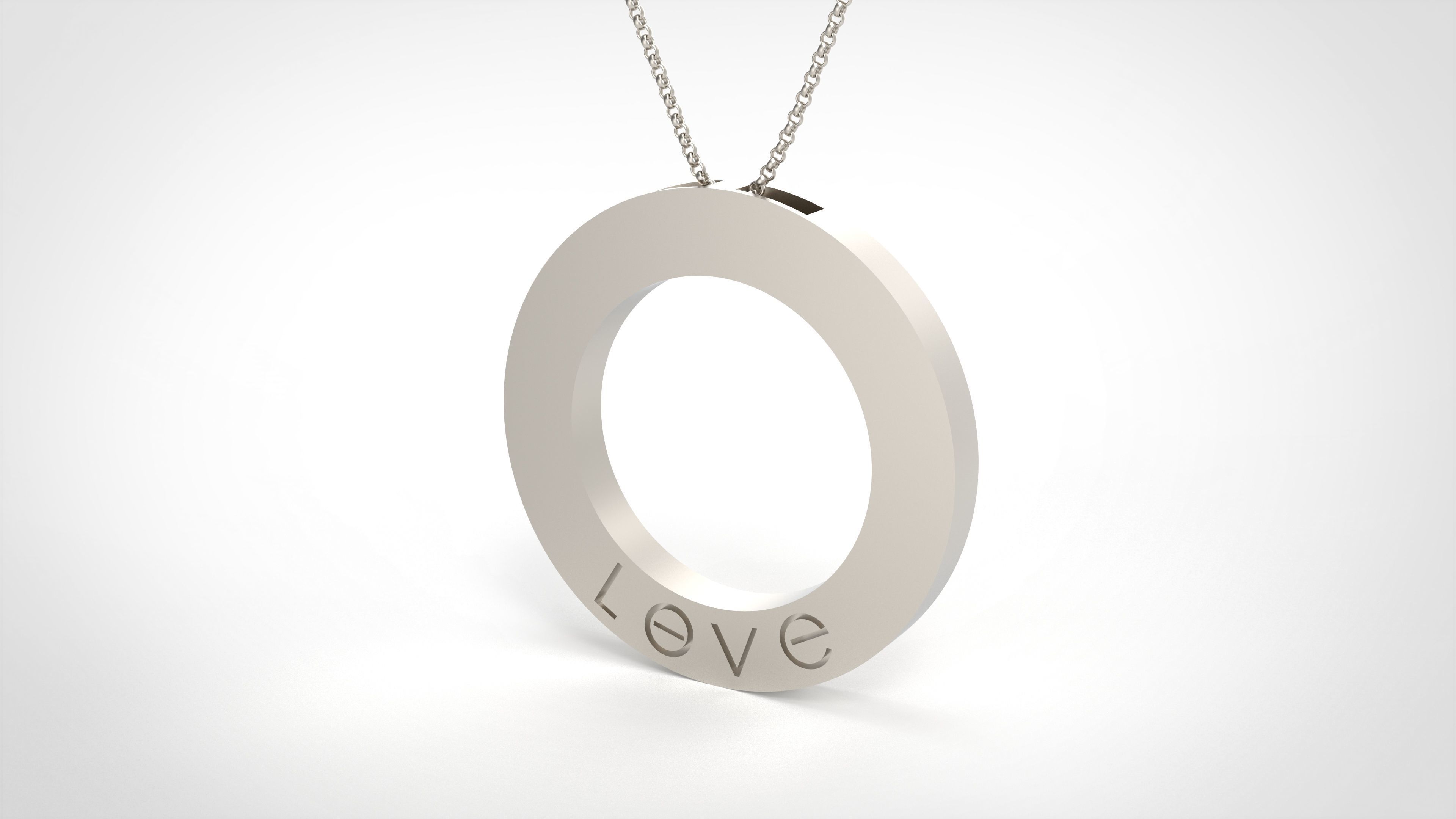 Model 96 Love Necklace 3D print model_8