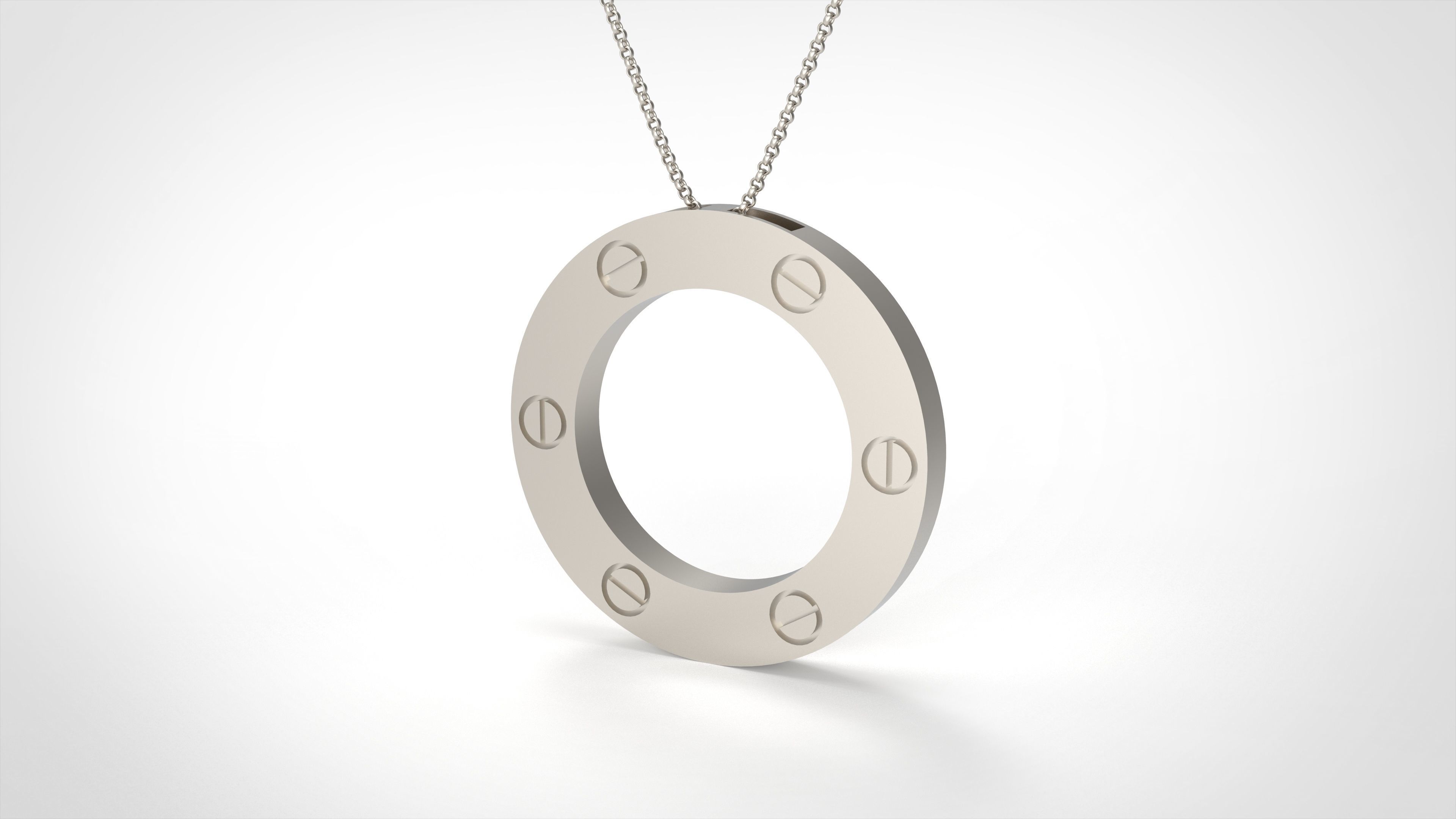 Model 96 Love Necklace 3D print model_7