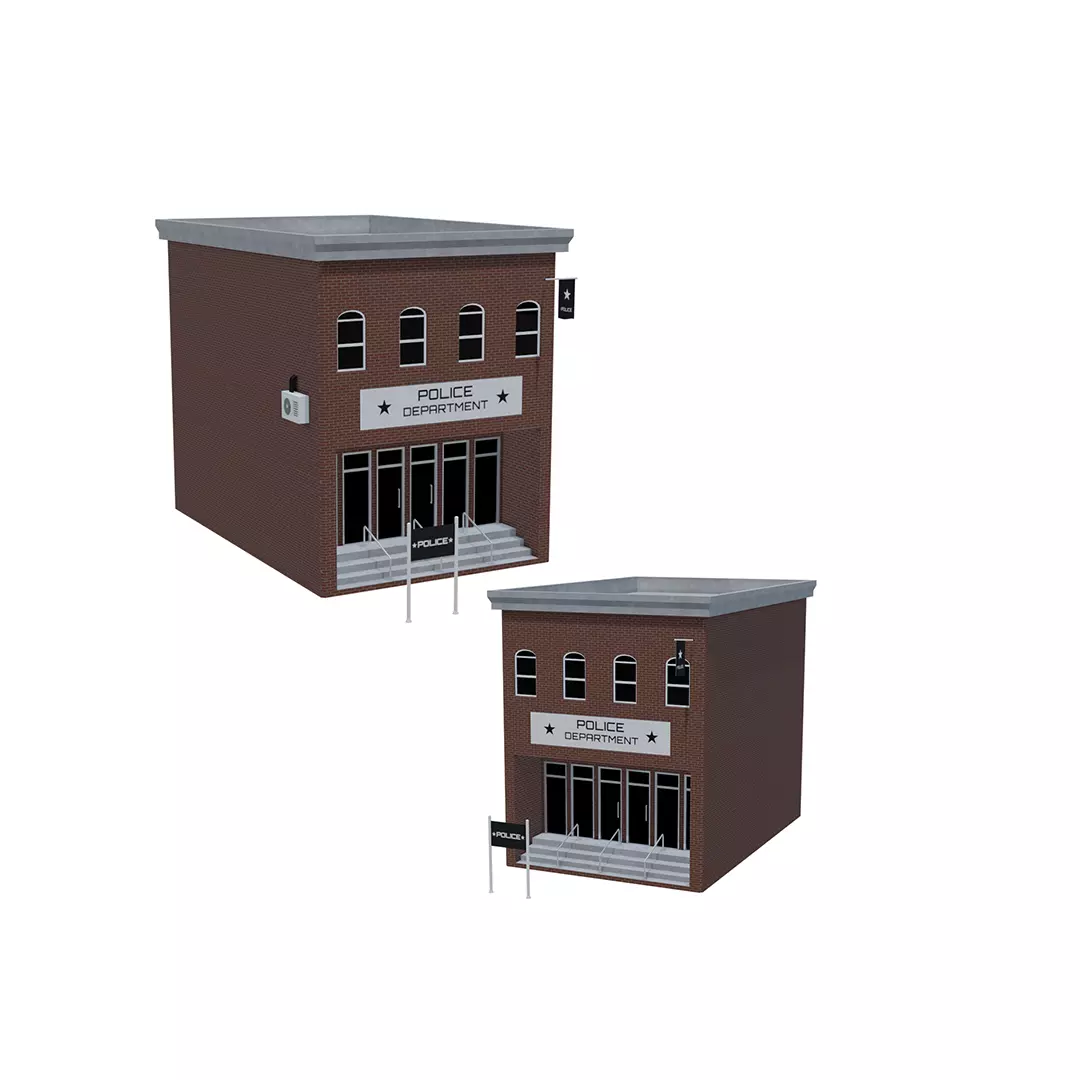 Police Department - Military Low-poly 3D model_0