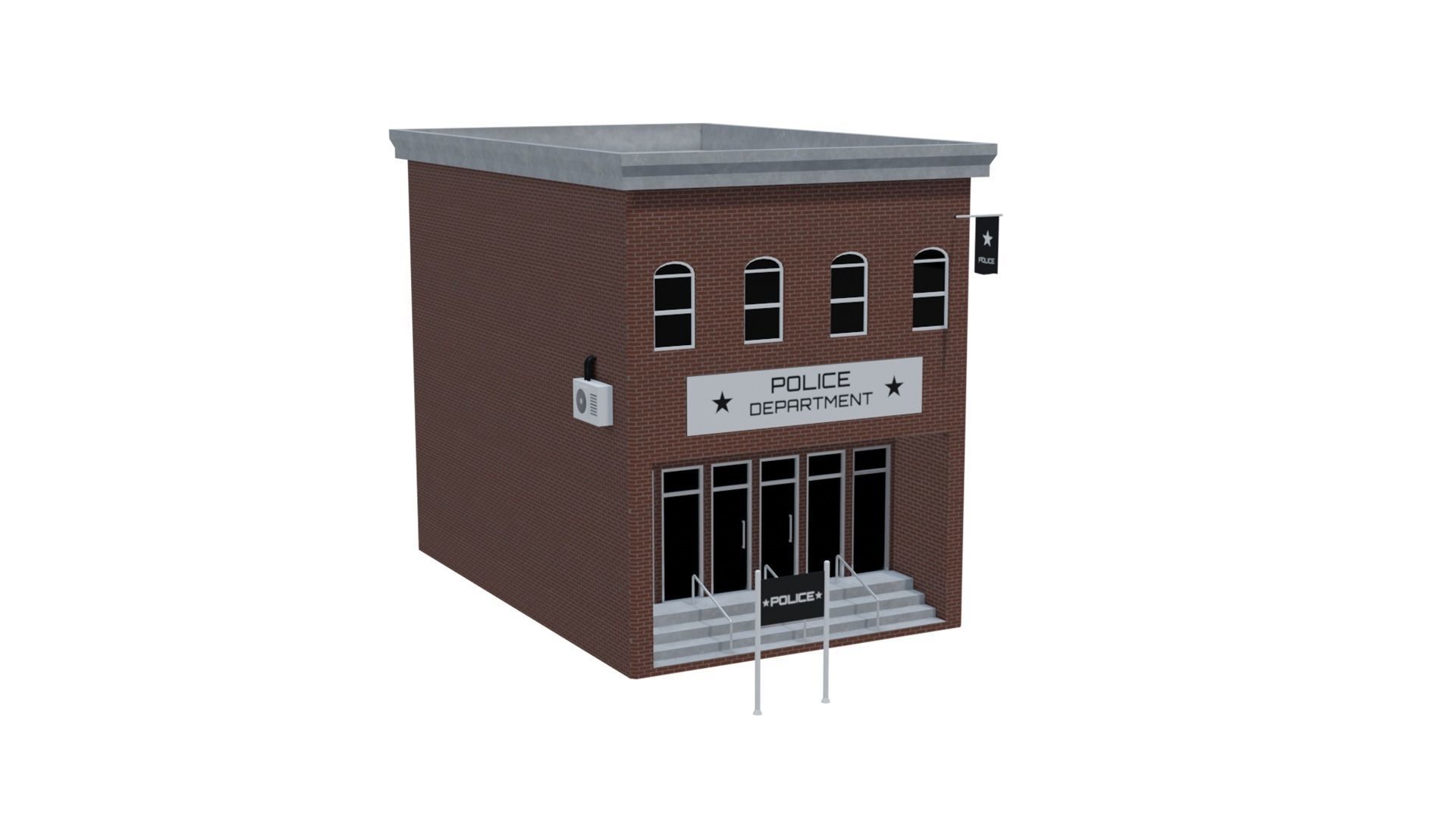 Police Department - Military Low-poly 3D model_3