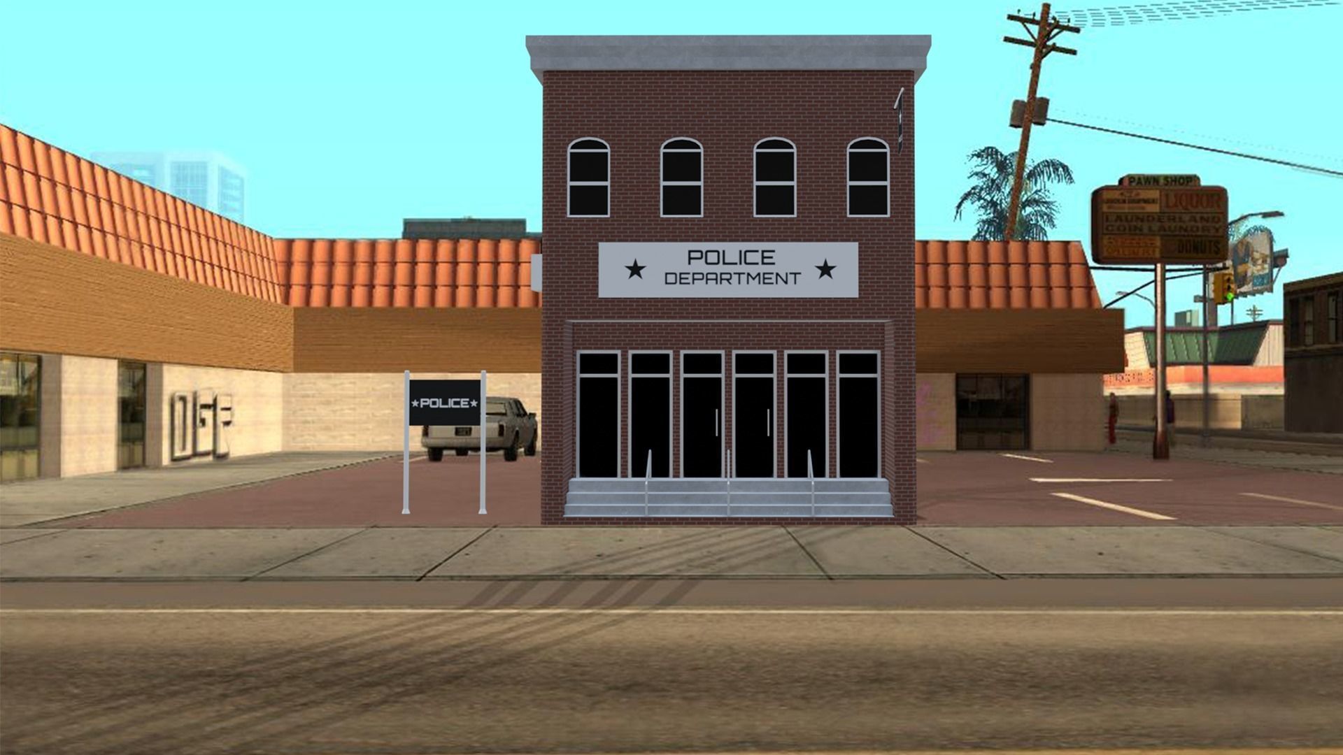 Police Department - Military Low-poly 3D model_1