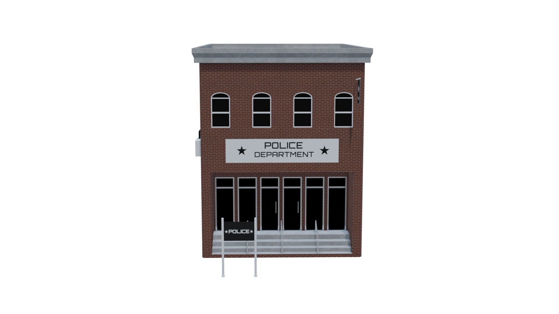 Police Department - Military Low-poly 3D model_4