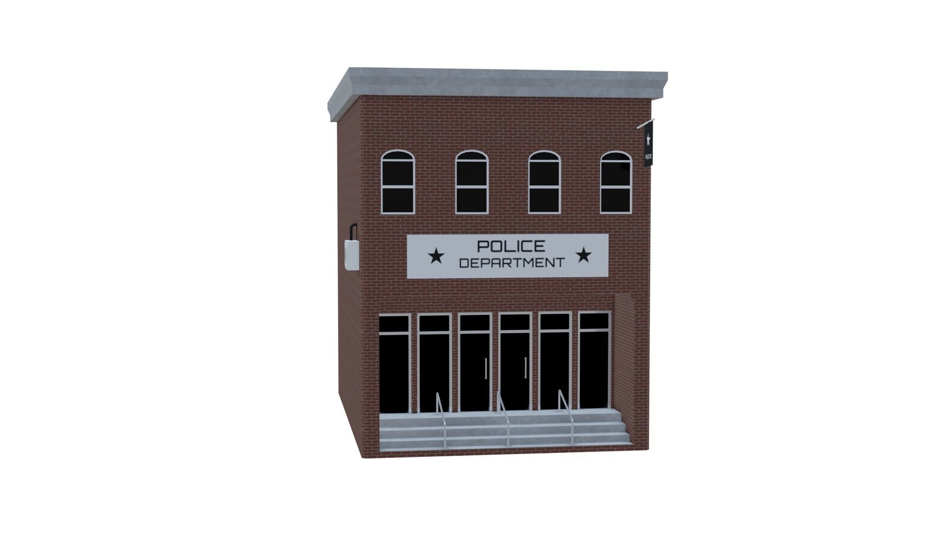 Police Department - Military Low-poly 3D model_2