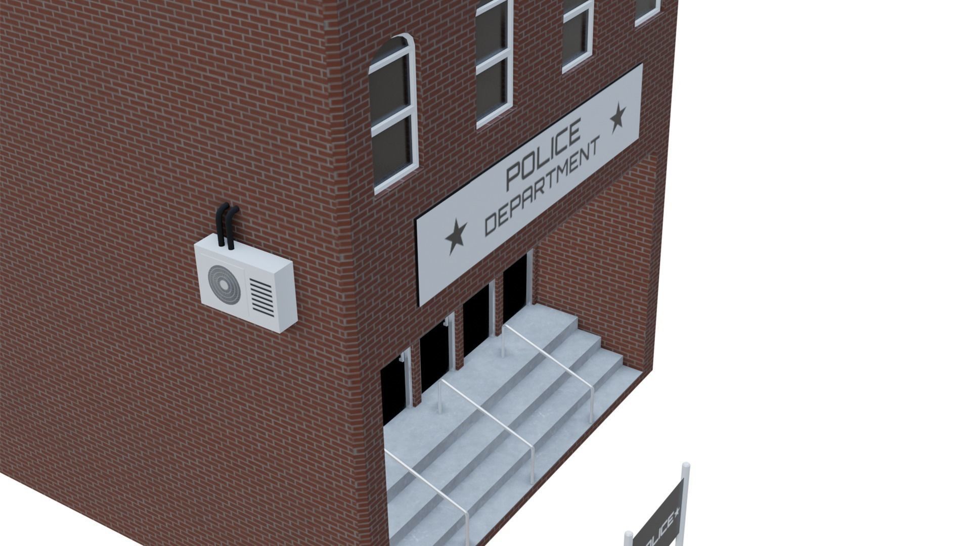 Police Department - Military Low-poly 3D model_10