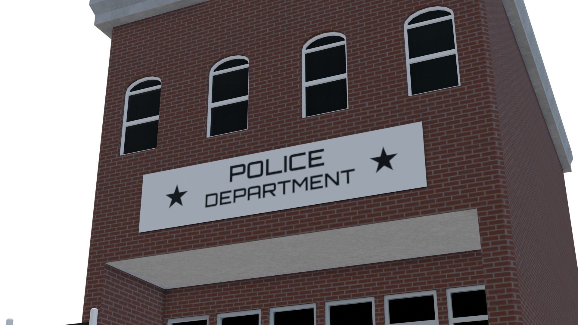 Police Department - Military Low-poly 3D model_8