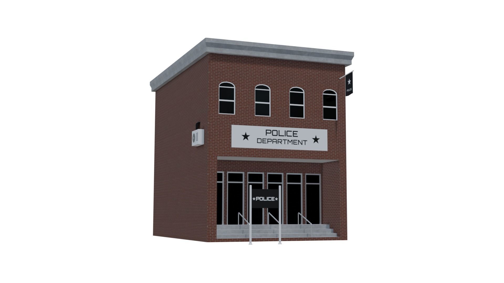 Police Department - Military Low-poly 3D model_6