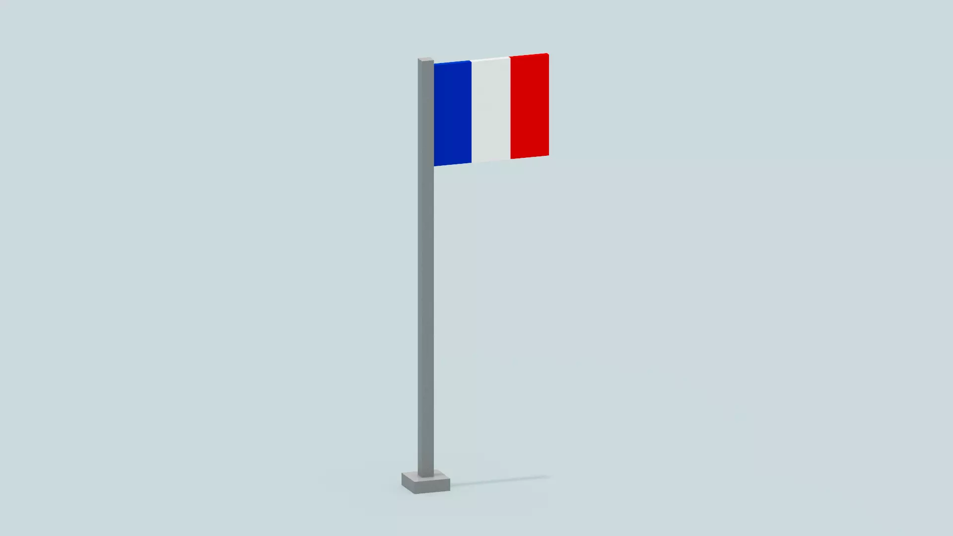 France Flag Low-poly 3D model