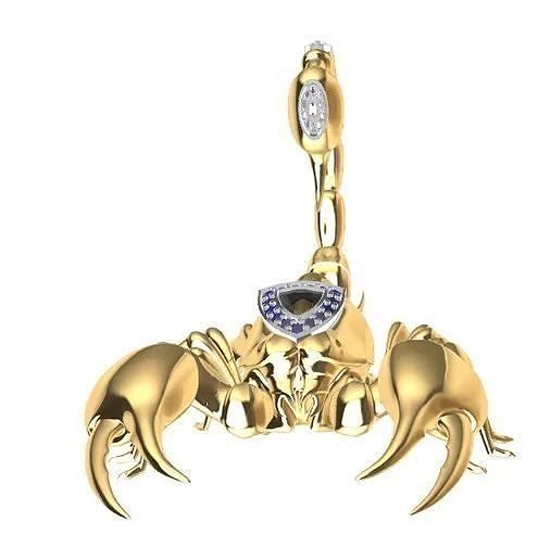 scorpion necklace 3D model