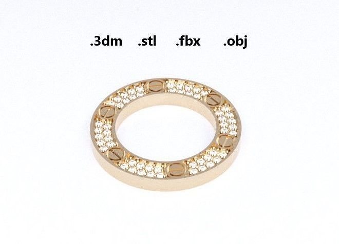 Model 98 Love Necklace Diamond 2 3D print model