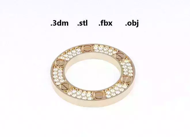 Model 98 Love Necklace Diamond 2 3D print model