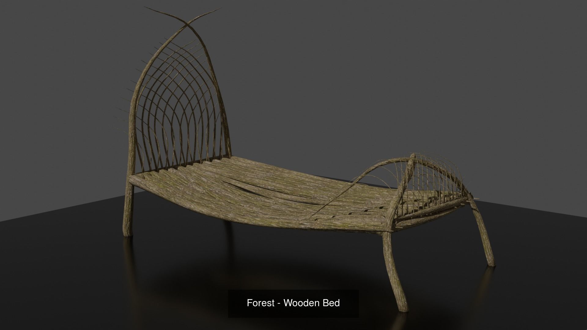 Forest - Wooden Furniture Environment Set 3D Model Collection_7
